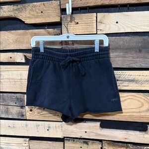 Artizia TNA Black Sweatfleece Cozy Fleece Boyfriend Fit Shorts‎ Size Small